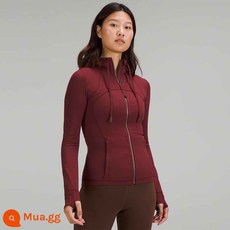 Định nghĩa áo khoác thể thao có mũ trùm đầu dành cho nữ *Nulu丨lululemon丨LW4BQYS - Merlot đỏ