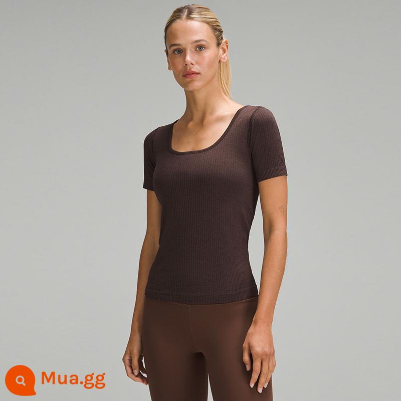 Áo thun thể thao ngắn tay thể thao Ebb to Street dành cho nữ丨lululemon丨 LW3FEJS - cà phê espresso