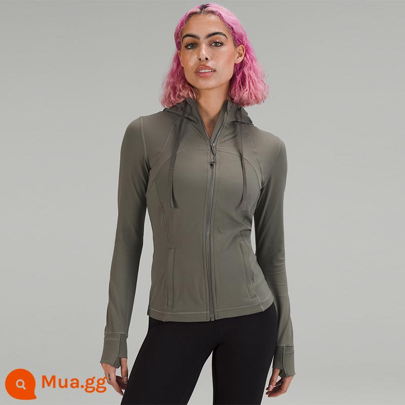 Định nghĩa áo khoác thể thao có mũ trùm đầu dành cho nữ *Nulu丨lululemon丨LW4BQYS - xanh xám