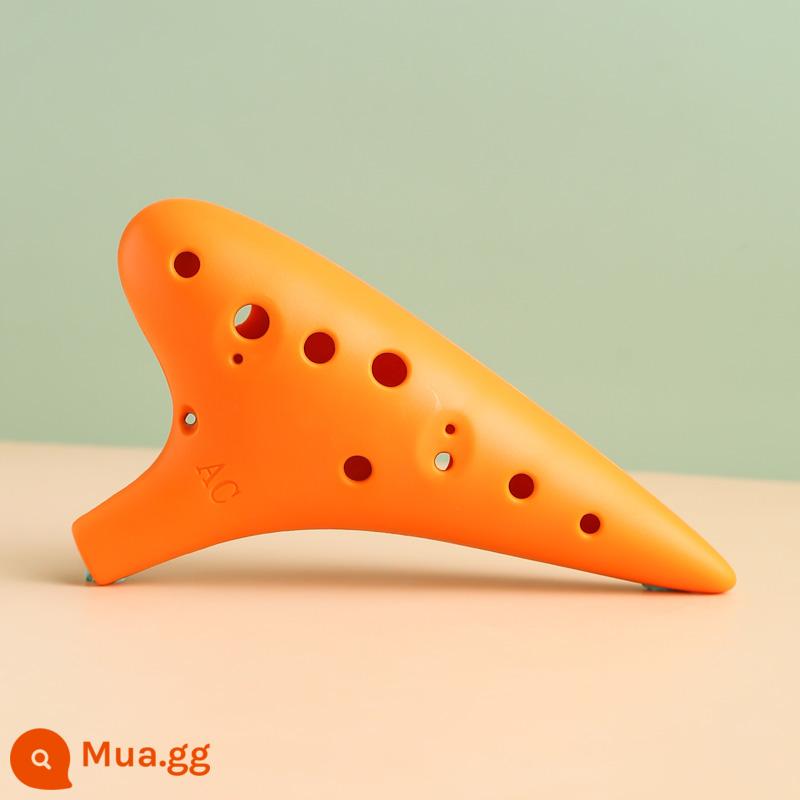 Nhựa ocarina 12 lỗ alto nhựa điều chỉnh AC 12 lỗ mới bắt đầu người mới bắt đầu chơi nhạc cụ học sinh tiểu học Taodi biểu diễn chuyên nghiệp - AC 12 lỗ màu cam