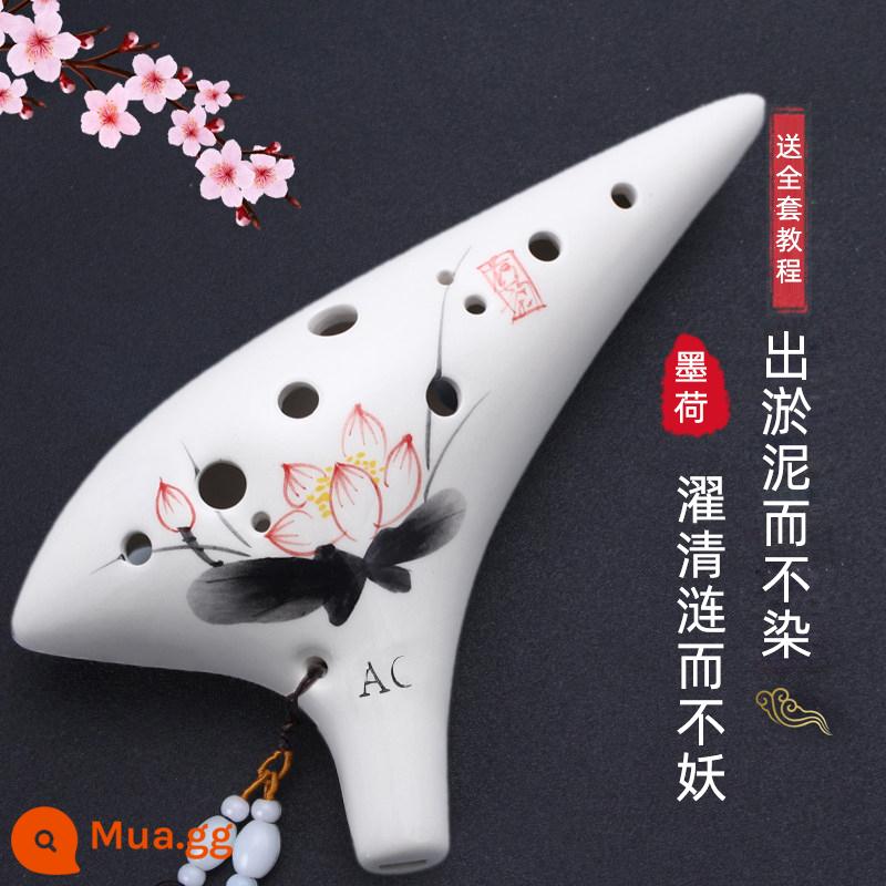 Ocarina 12 lỗ mới bắt đầu người mới bắt đầu alto C chỉnh 12 lỗ AC chuyên nghiệp gốm nhựa học sinh tiểu học 6 nhạc cụ - [Cấp độ cao cấp] Mo He học chơi trong một bước dành cho người mới bắt đầu [Được quản lý cửa hàng đánh giá cao]