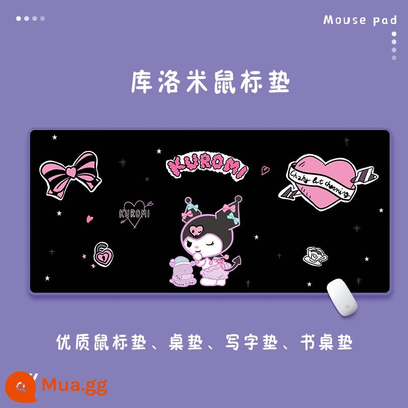 Miếng lót chuột Kulomi ngoại cỡ cô gái dễ thương chơi game chống thấm nước để bàn văn phòng máy tính lớn miếng lót bàn phím để bàn - xám nhạt D199 (26)