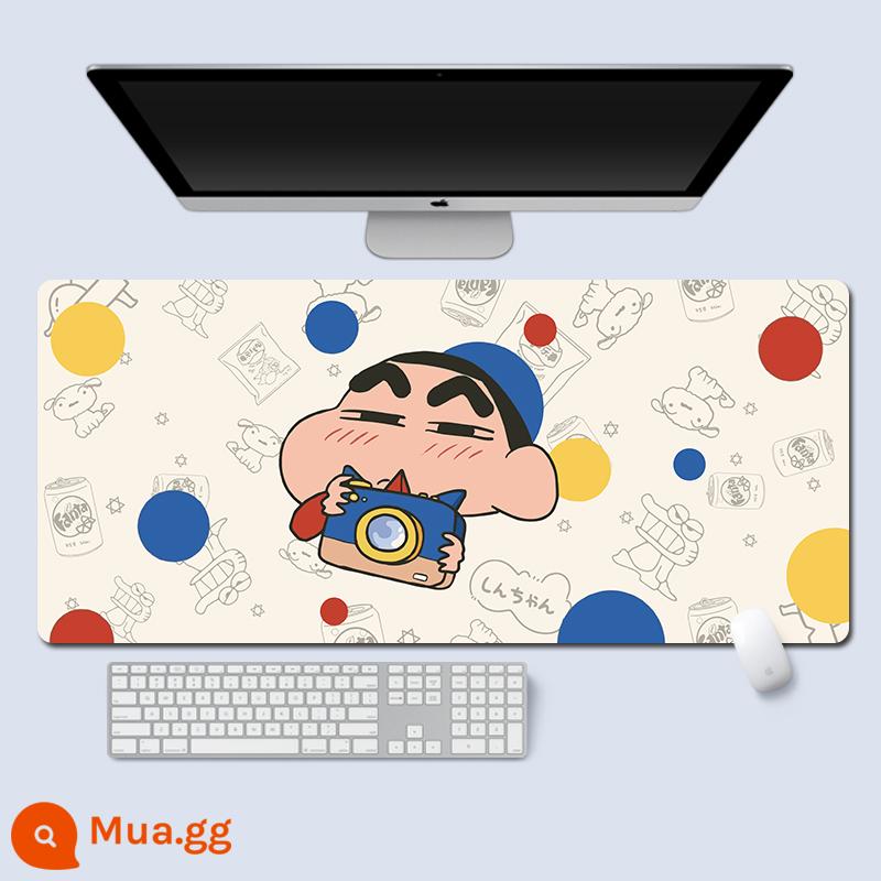 Crayon Shinchan Miếng Lót Chuột Quá Khổ Cangling Xanh Bé Gái Dễ Thương Văn Phòng Lớn Máy Tính Xách Tay Miếng Lót Bàn Phím Bàn Thảm - D158 (12)