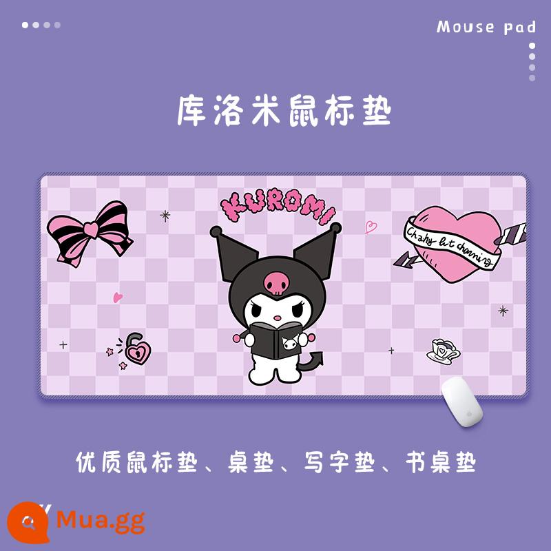 Miếng lót chuột Kulomi ngoại cỡ cô gái dễ thương chơi game chống thấm nước để bàn văn phòng máy tính lớn miếng lót bàn phím để bàn - Nâu sẫm D199 (60)