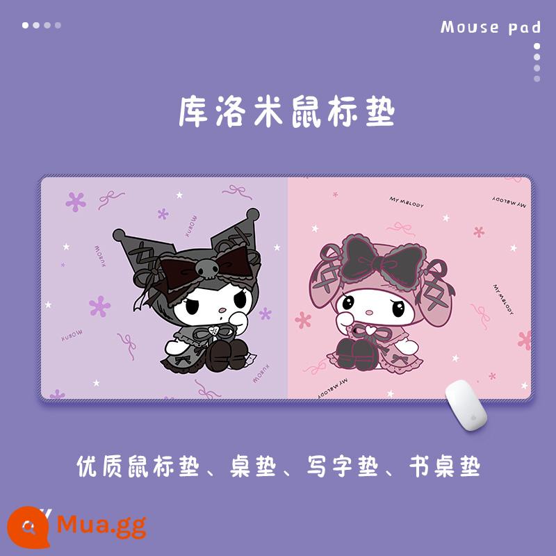 Miếng lót chuột Kulomi ngoại cỡ cô gái dễ thương chơi game chống thấm nước để bàn văn phòng máy tính lớn miếng lót bàn phím để bàn - Đen D199 (30)