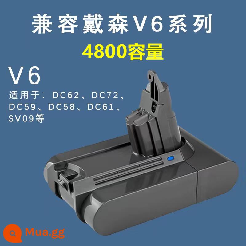 Thích hợp cho máy hút bụi Dyson không phải pin chính hãng V6V7V8V10 đáy thay thế pin lithium phụ kiện tương thích - [Thích ứng với tất cả các dòng V6] Phiên bản 4800mah, thời lượng pin siêu dài và sức mạnh mạnh mẽ