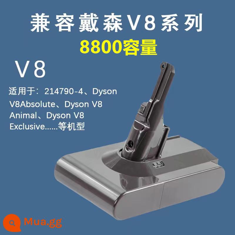 Thích hợp cho máy hút bụi Dyson không phải pin chính hãng V6V7V8V10 đáy thay thế pin lithium phụ kiện tương thích - [Thích ứng với tất cả các dòng V8] Phiên bản 8800mah, thời lượng pin siêu dài và sức mạnh mạnh mẽ