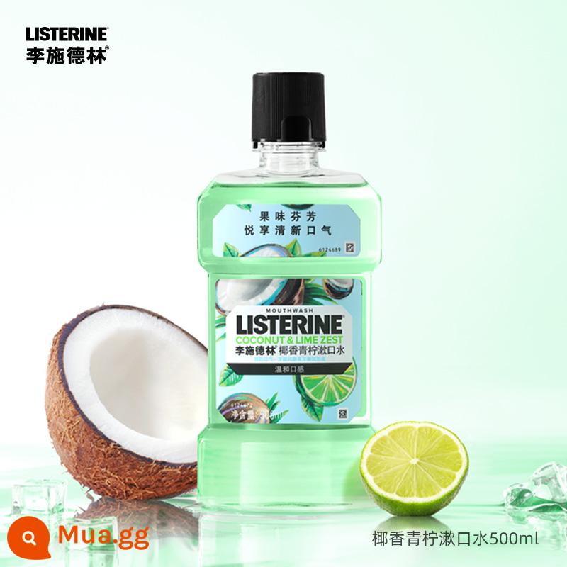 Listerine Nước Súc Miệng Hương Trái Cây Làm Sạch Răng Miệng Hương Thơm Dịu Nhẹ Và Tươi Mát - [1 chai dùng thử] chanh dừa