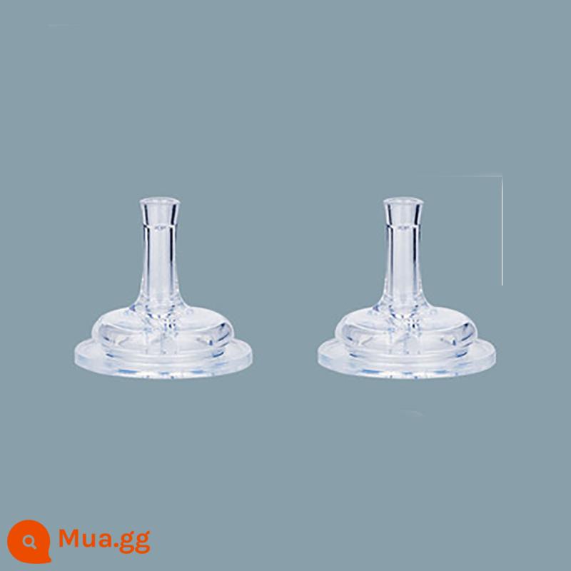 Thích hợp cho bình sữa Gro Mimi ống hút núm vú núm vú nước núm vú silicone không vị bóng trọng lực phụ kiện ống thẳng cho bé - 2 đầu phun chéo phẳng, mua 2 tặng 1 đầu phun