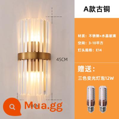 Ánh Sáng Hiện Đại Cao Cấp Đèn Tường Pha Lê Bắc Âu Cá Tính Khách Sạn Đầu Giường Lối Đi Phòng Khách LED Đèn Tường Đầy Sao - màu xanh da trời