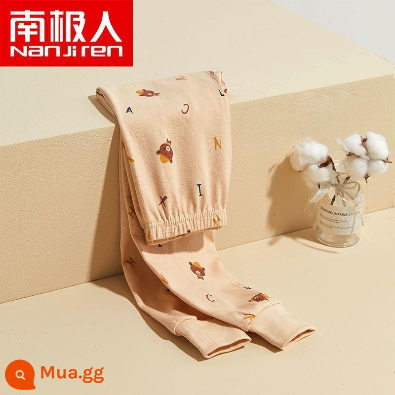 Quần vệ sinh trẻ em cotton nguyên chất Nanjiren Quần vệ sinh bé trai đơn mặc quần len cotton cho bé trai và bé lớn giữ ấm - 26147