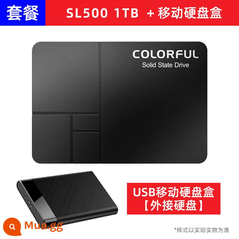 Ổ đĩa trạng thái rắn cho máy tính để bàn SSD SL500 512G 500G đầy màu sắc Giao diện SATA3 2,5 inch - Hộp ổ cứng di động SL500 1TB+