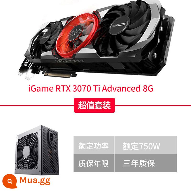 Bảy cầu vồng RTX3070/TI Vulcan AD White Chu Khánh - iGame RTX3070Ti Advanced 8G+ định mức 750W