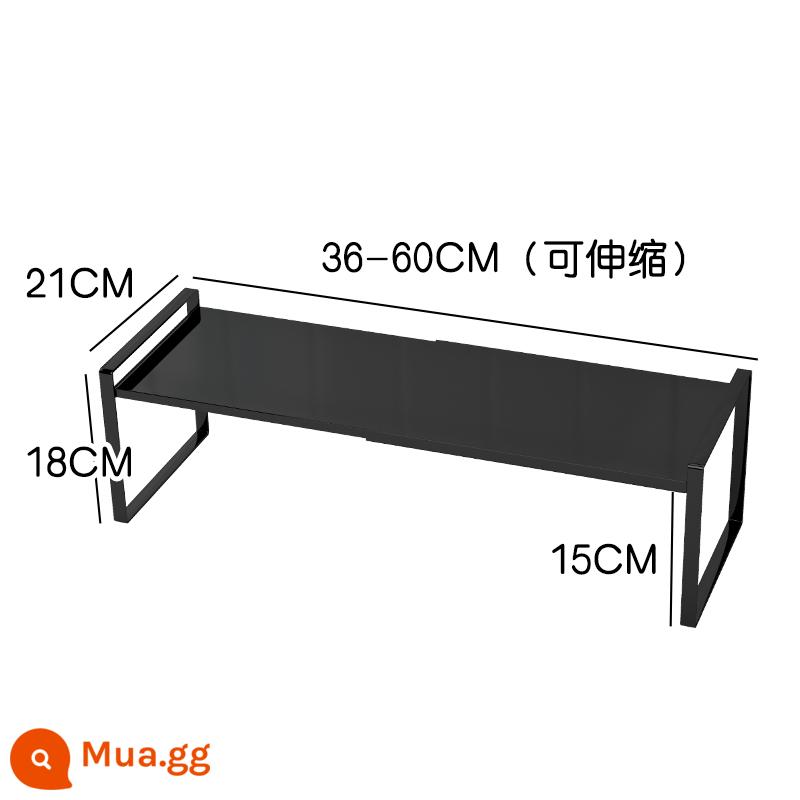 Giá đỡ nhà bếp có thể thu vào mặt bàn tủ tổng thể phân vùng bên trong lớp giá tủ gia vị lưu trữ lớp kệ nồi giá bát giá - Kiểu bảng điều khiển (màu đen)