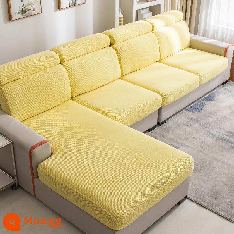 Đan kết hợp đàn hồi đa năng bao gồm tất cả ghế sofa bốn mùa đa năng đệm lưng bọc ghế sofa đệm - Màu vàng chanh