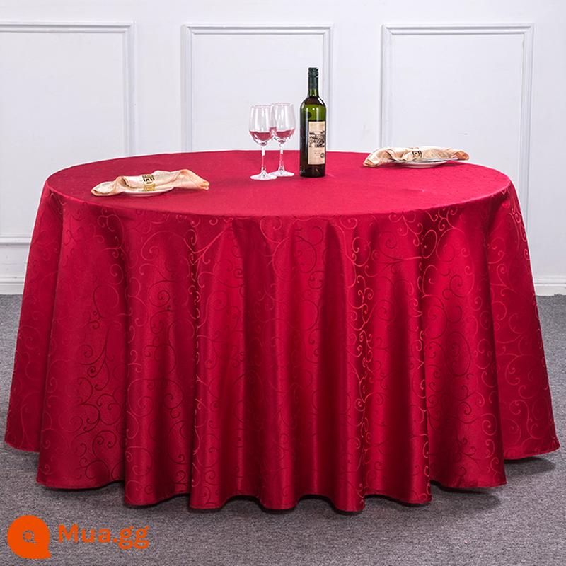 Khách sạn Bàn vải vải nghệ thuật Nhà hàng Tablecloth Nhà hàng Table Vải châu Âu bàn tròn khăn trải bàn tròn tròn bàn trải bàn tròn - Mẫu móc - đỏ tươi