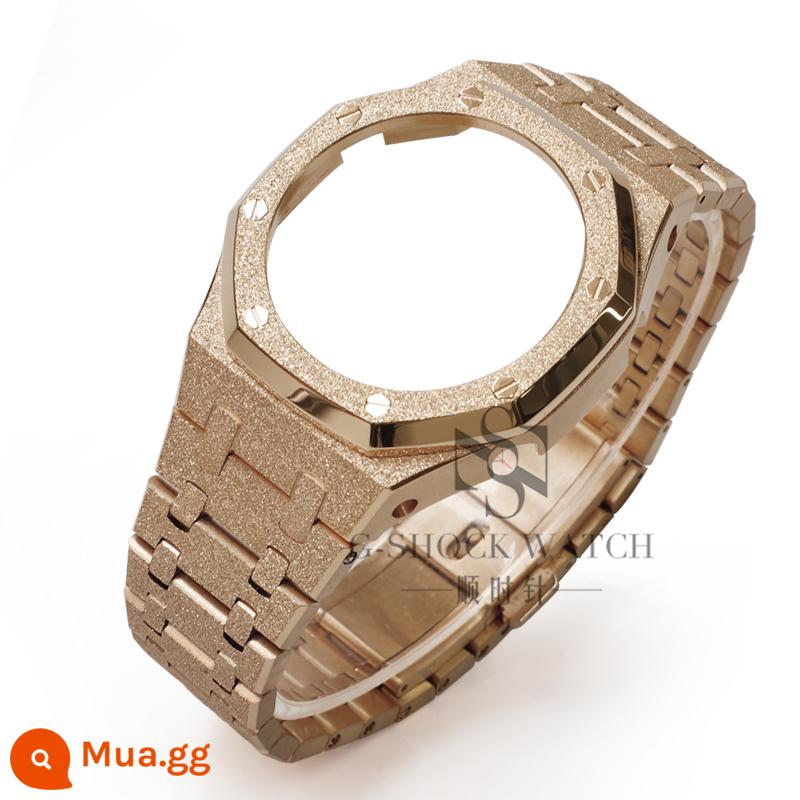 Thích hợp cho G-SHOCKCASIOGA-2100 sửa đổi AP trang trại vỏ gỗ sồi phụ kiện đồng hồ vàng sương giá - Bộ đồ màu vàng hồng toàn sương thế hệ thứ 5