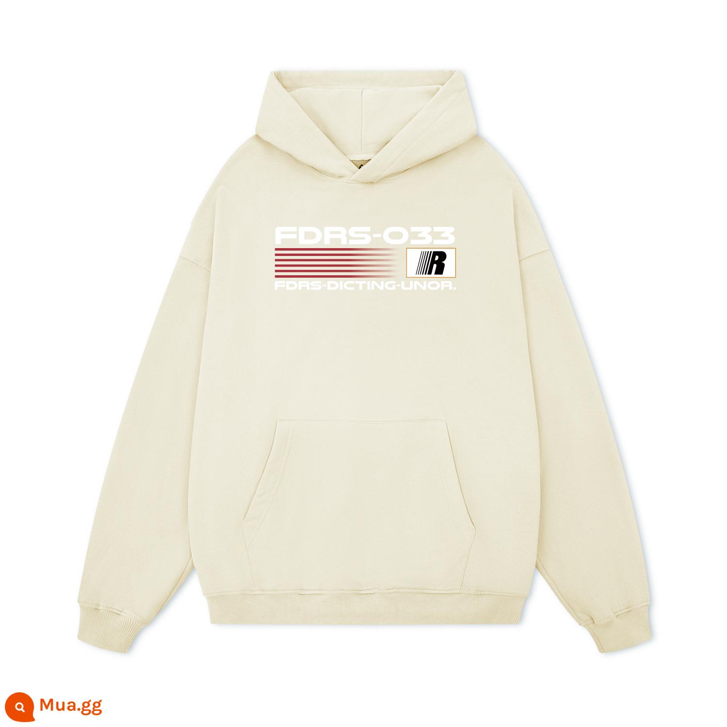 FDR quốc triều R họa tiết chữ in hình hoodie nam nữ thu đông Mỹ nặng cặp đôi tay dài áo hoodie - mơ sữa