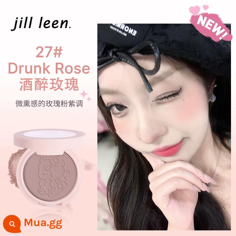 Bột thịt JILL LEEN má hồng đào bột ngọc trai với đèn flash mờ kem chống thấm nước cam làm sáng tông màu da mặt trời đỏ nữ - 27#Hoa hồng say rượu