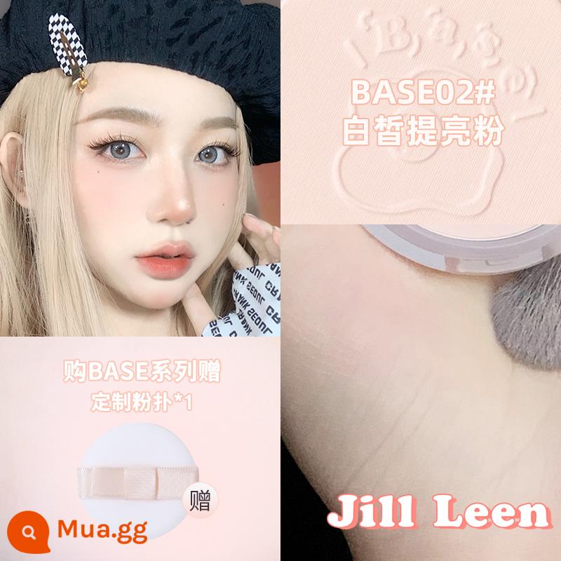 Bột thịt JILL LEEN má hồng đào bột ngọc trai với đèn flash mờ kem chống thấm nước cam làm sáng tông màu da mặt trời đỏ nữ - phấn làm sáng da base02#