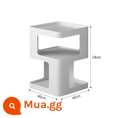 Bàn cạnh giường ngủ sang trọng nhẹ hiện đại tối giản nhỏ sáng tạo sofa sắt màu đen bàn bên bàn cà phê phòng ngủ đơn giản bàn cạnh giường ngủ - trắng dày