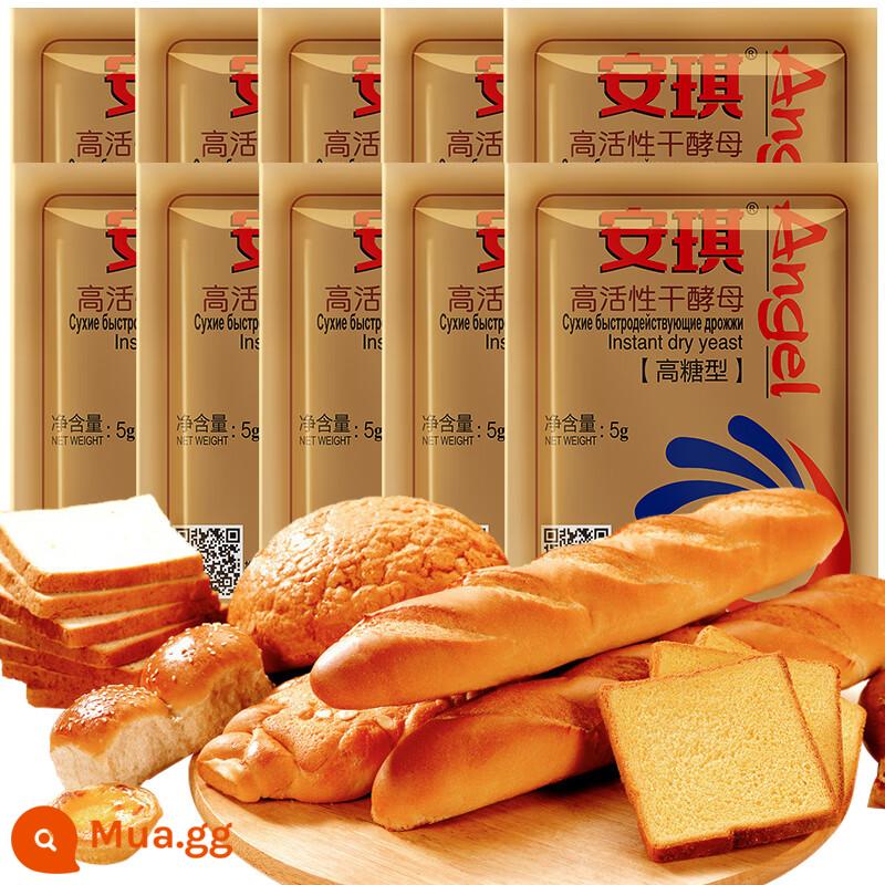 Bột men hoạt tính cao kháng đường Angel Yeast Bánh mì nướng Bún hấp hộ gia đình 5g Bột men khô - 5g kháng đường cao [10 túi] dùng cho bánh mì nướng