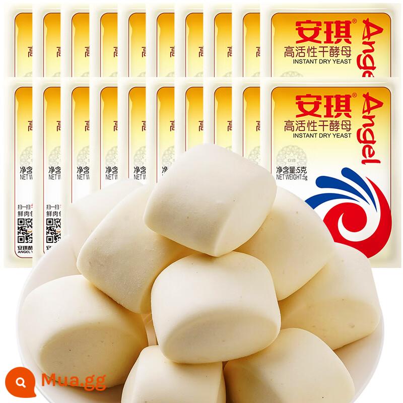 Bột men hoạt tính cao kháng đường Angel Yeast Bánh mì nướng Bún hấp hộ gia đình 5g Bột men khô - Cho ít đường 5g [20 túi] bánh bao hấp