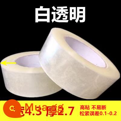 Thể hiện Băng trong suốt Băng dày Băng niêm phong Taobao Bao bì Niêm phong Vải Viscose Giấy Bán buôn Vận chuyển miễn phí tùy chỉnh - Rộng 4,3, dày 2,7, trắng 180 và trong suốt [phiên bản mở rộng]