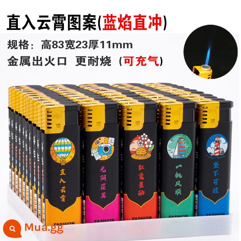 [Nguồn xưởng sản xuất] 50 cái bật lửa hộ gia đình chống cháy nổ dùng một lần Mingnan Pu cửa hàng tiện lợi siêu thị miễn phí vận chuyển - Màu vàng chanh bay thẳng lên trời [ngọn lửa xanh bay thẳng lên trời]