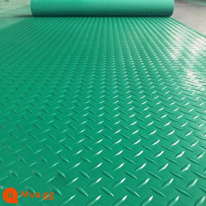 Nhựa PVC Chống Thấm Nước Thảm Chống Trơn Trượt Thảm Cửa Nhựa Thảm Cửa Hành Lang Nhà Bếp Cầu Thang Xưởng Kho Chống Cháy Thảm Lót Sàn - [Xương cá xanh] rộng 0,6 mét