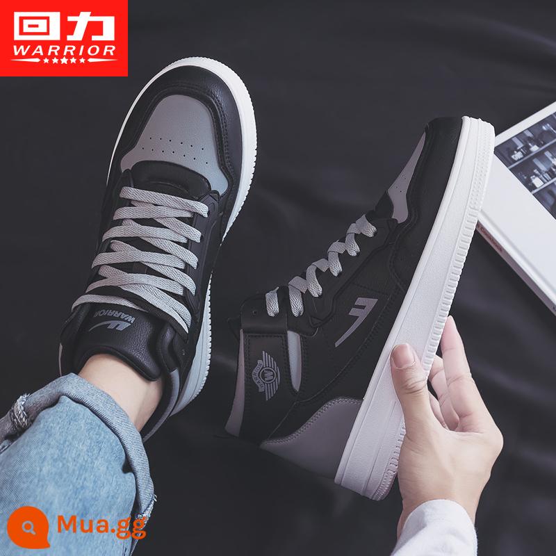 Back Force Giày nữ Giày nhỏ Giày trắng nữ cộng với nhung dày 2022 MỚI MỚI MỚI -COTTON SHOE Women Winter High Tube - 1984Z đen