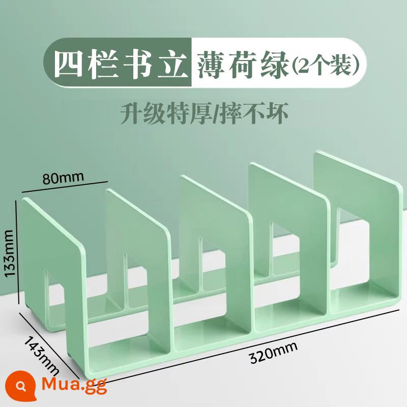 Giá đỡ sách đọc sách giá kẹp sách thiết bị bảng giá sách máy tính để bàn cố định sách lưu trữ bộ chia hiện vật bàn đứng bàn bàn lưu trữ sinh viên với kệ acrylic trong suốt giá treo sách thiết bị kẹp sách - [Đã nâng cấp thêm dày/không thể gãy] Bốn cột - xanh nhạt - 2 chiếc