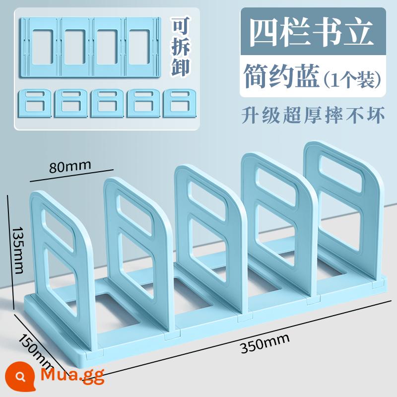 Giá đỡ sách đọc sách giá kẹp sách thiết bị bảng giá sách máy tính để bàn cố định sách lưu trữ bộ chia hiện vật bàn đứng bàn bàn lưu trữ sinh viên với kệ acrylic trong suốt giá treo sách thiết bị kẹp sách - [Nâng cấp gấp đôi chức năng vật liệu/Có thể tháo rời cực dày] Bốn cột-Xanh-1 PC