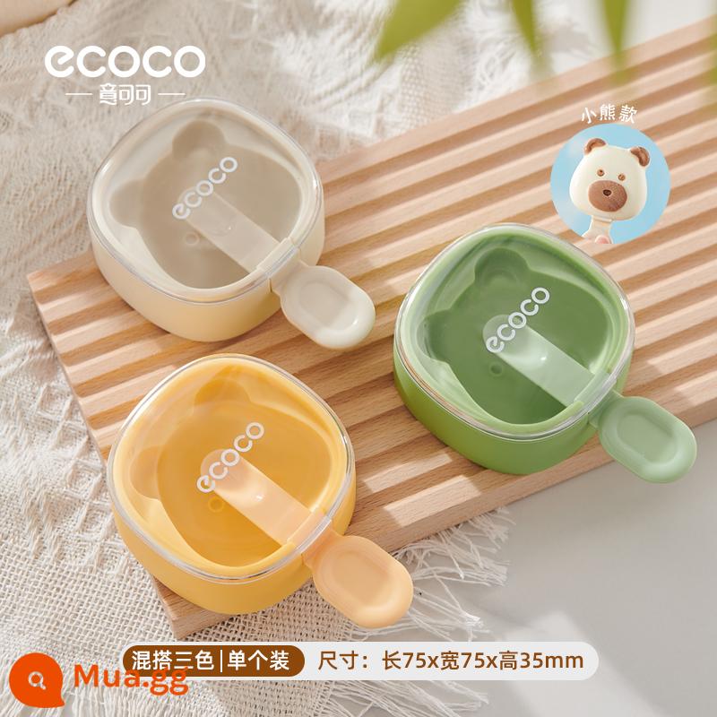 Khuôn làm kem tại nhà popsicle popsicle kem sorbet ice cube cheese stick silicone cấp thực phẩm hạt mài tự chế - [Dễ thương và dễ thương] Phong cách hoạt hình gấu một lớp - ba màu