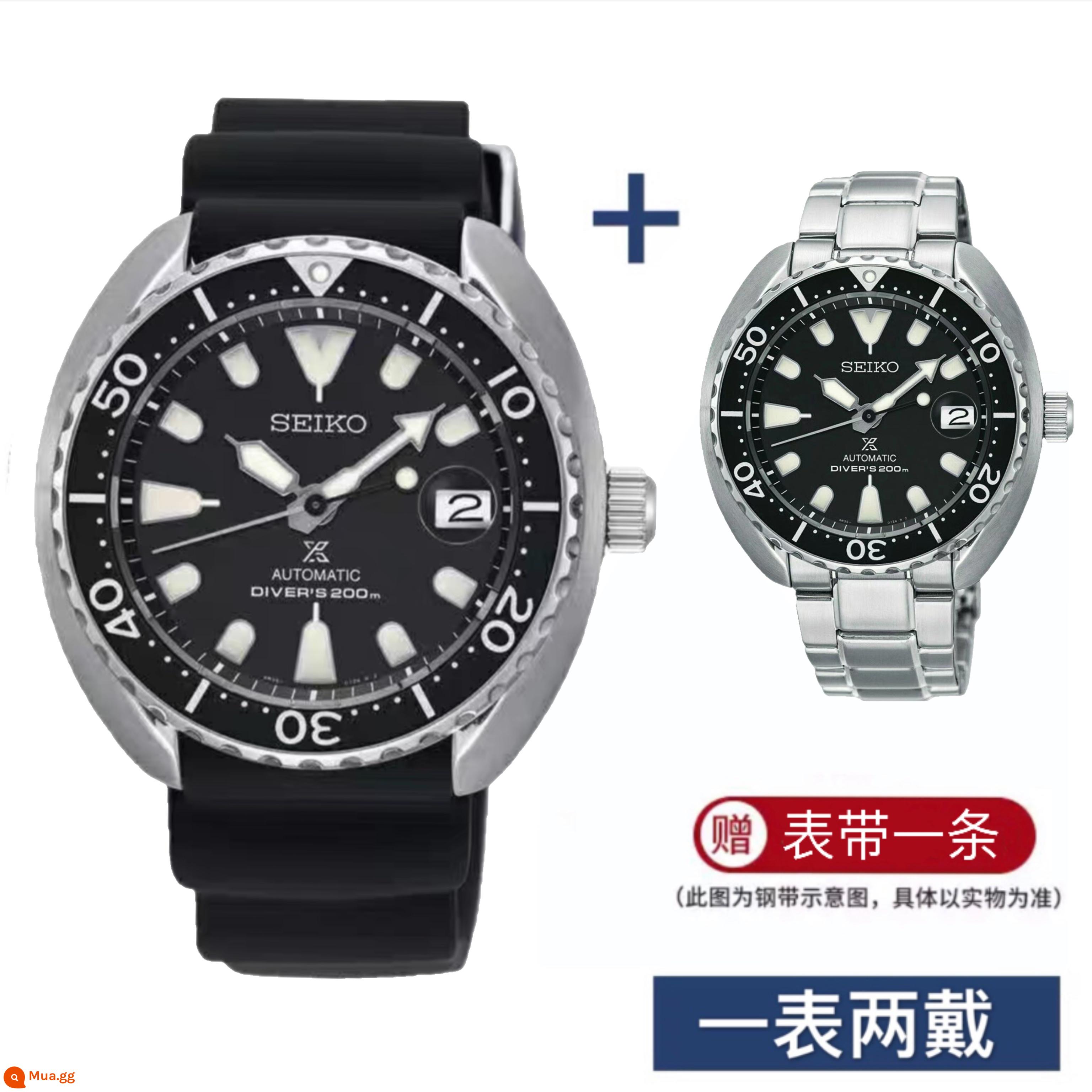 Hàng mới seiko Đồng hồ nam cơ tự động nhập khẩu Nhật Bản Seiko 5 đồng hồ thể thao nam SRP599J1 - Đế cao su đen SRPC37J1 + đai thép đi kèm