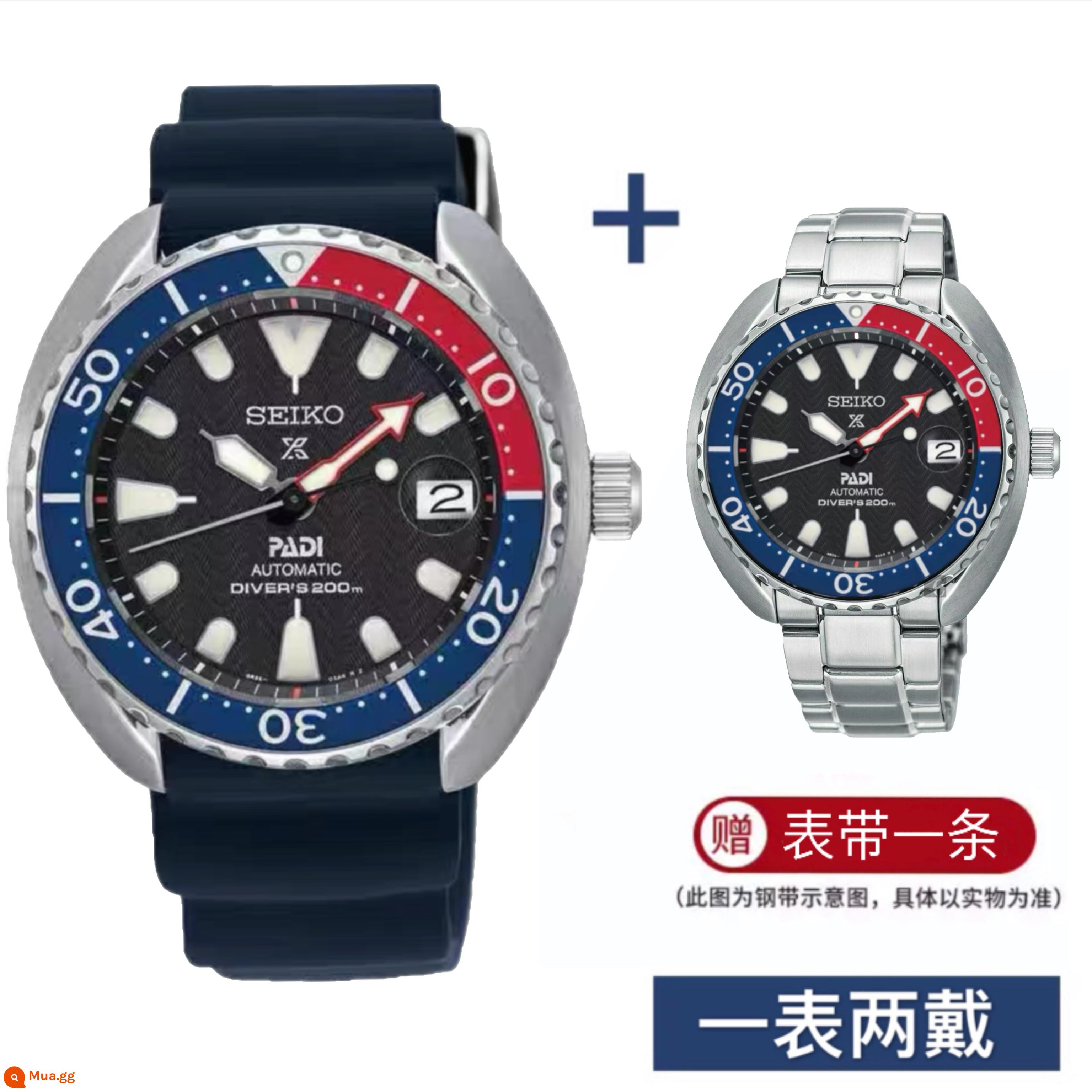 Hàng mới seiko Đồng hồ nam cơ tự động nhập khẩu Nhật Bản Seiko 5 đồng hồ thể thao nam SRP599J1 - Đáy dày đặc vòng cola SRPC41J1 + đai thép tự do