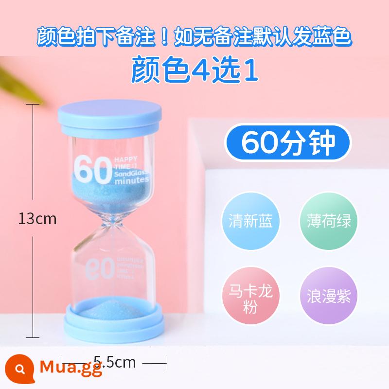 Đồng hồ cát hẹn giờ trẻ em đánh răng chống rơi 30/3 phút mười phút bình cát lún phễu trang trí nhựa 10 - Bánh Macaron để được 60 phút, các bạn lưu ý màu sắc khi chụp ảnh, mặc định sẽ là màu xanh.