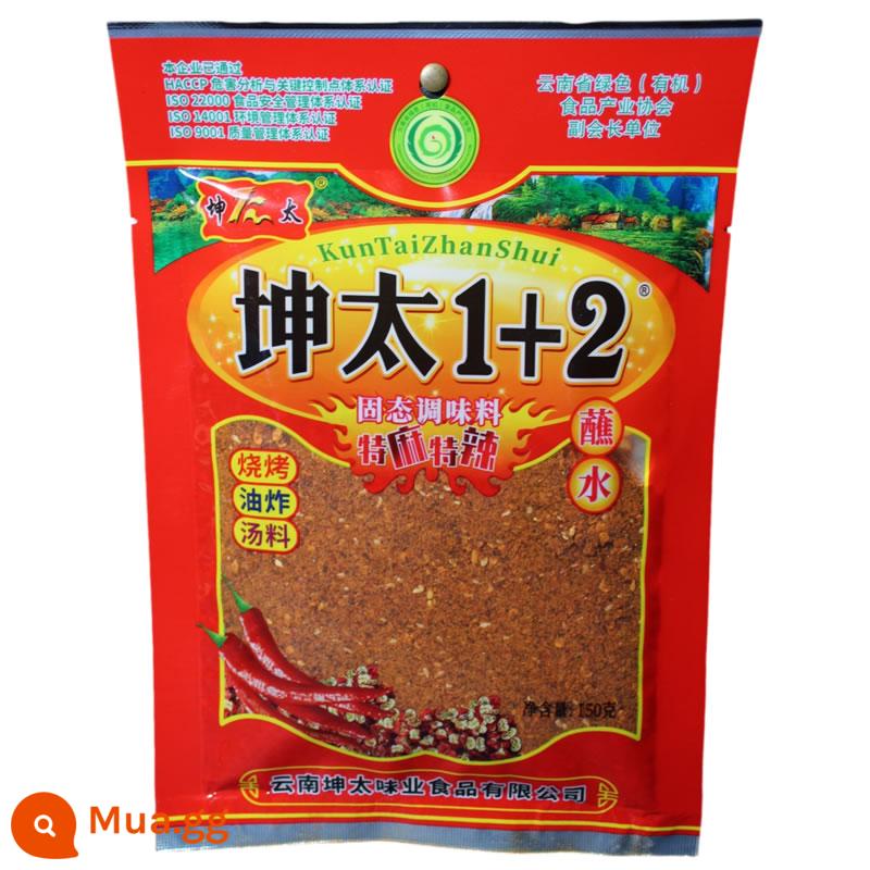 Kuntai Spicy 1 Ten 2 + Yunnan Spices Chili Mì Lẩu nhúng trong nước Lẩu đặc sản Quý Châu Bột cay Mala 1 2 - 1 túi 150g