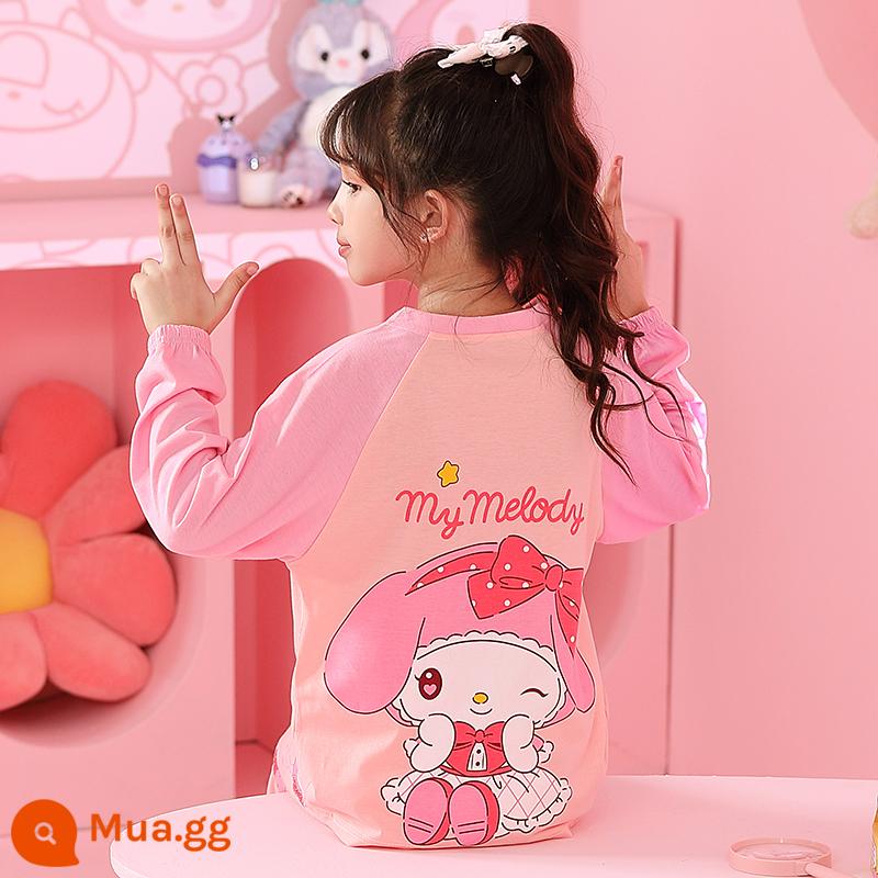 Đồ ngủ trẻ em, bộ đồ dài tay cotton nguyên chất xuân thu cho bé trai, phim hoạt hình bé trai và bé vừa và lớn, quần áo mặc ở nhà mỏng mùa hè - Tay áo dài YR1103#Melody