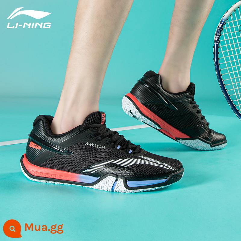 Giày cầu lông Li Ning Thunder Training thoáng khí chống trơn trượt hấp thụ sốc cho nam và nữ Giày thể thao thi đấu chuyên nghiệp - Màu đen tiêu chuẩn/Bay sát mặt đất