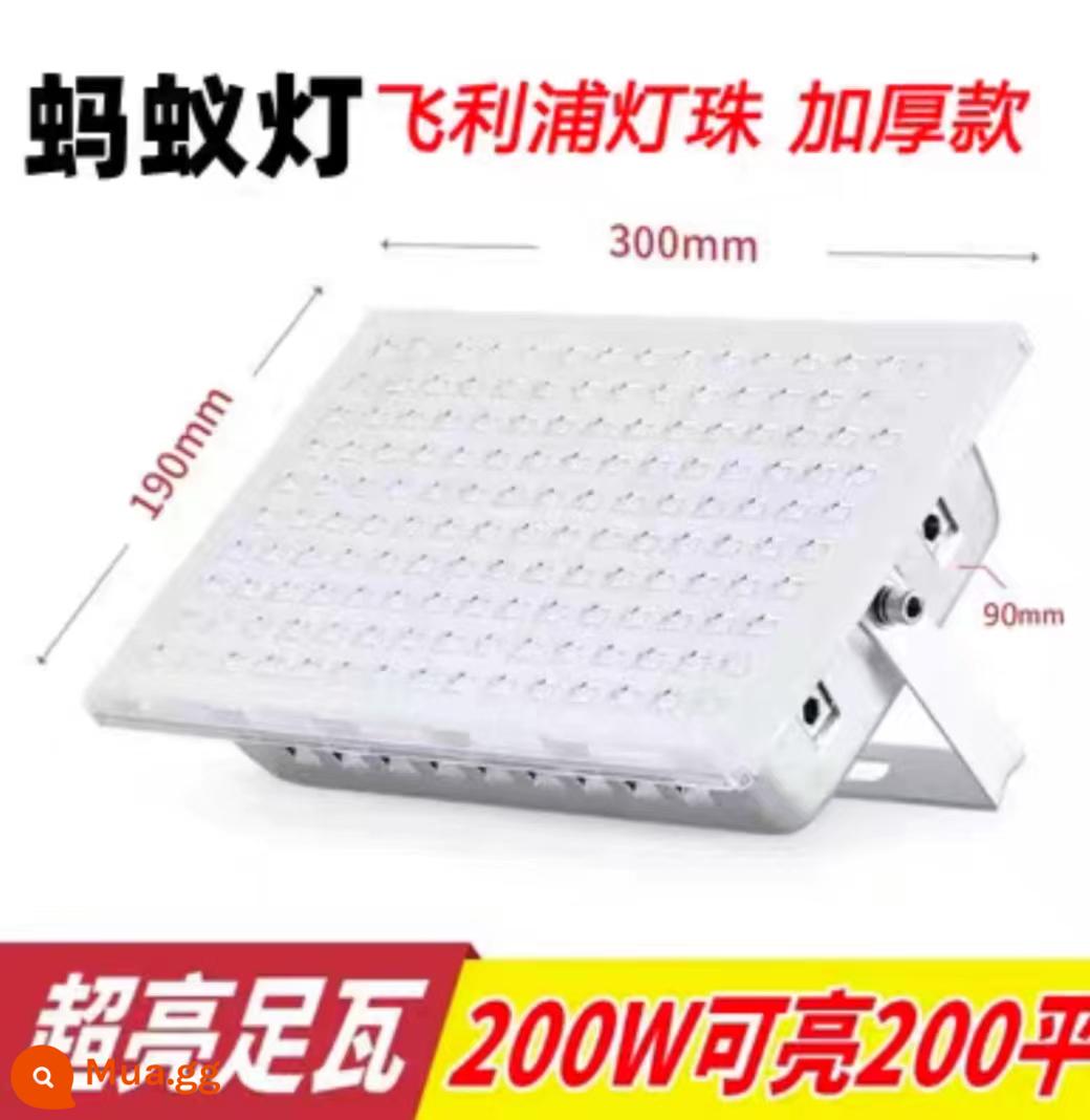 Đèn Pha LED Chiếu Sáng Ngoài Trời 200W Siêu Sáng Nhà Xưởng Xưởng Kho Chống Nước Quảng Cáo Biển Hiệu Đèn Kiến Đèn - Công suất 200W siêu sáng-Đèn Philips-model ánh sáng trắng dày, đảm bảo không chiếu sáng