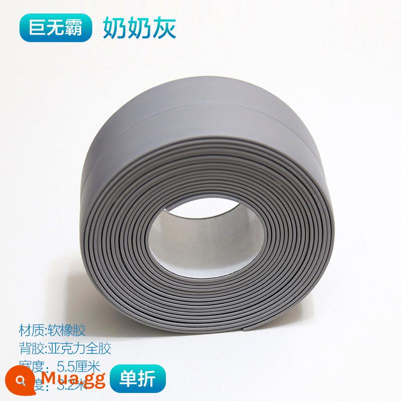 Sàn gỗ PVC sàn da chống thấm áp lực dòng L góc vuông nhà bếp và phòng tắm phổ biến cong cao và thấp khóa nhãn dán dải cạnh tự dính - Granny Grey - Mua 6 Tặng 1 - Big Mac rộng 5.5cm, dính đầy đủ, được quản lý cửa hàng khuyên dùng