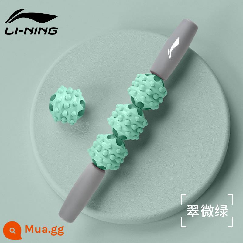 Li Ning bọt trục thư giãn cơ chuyên nghiệp cookerpipe thư giãn nam con lăn yoga chùy con lăn massage cột yoga - Green Micro Green Mace [Gậy massage Mace 32cm]