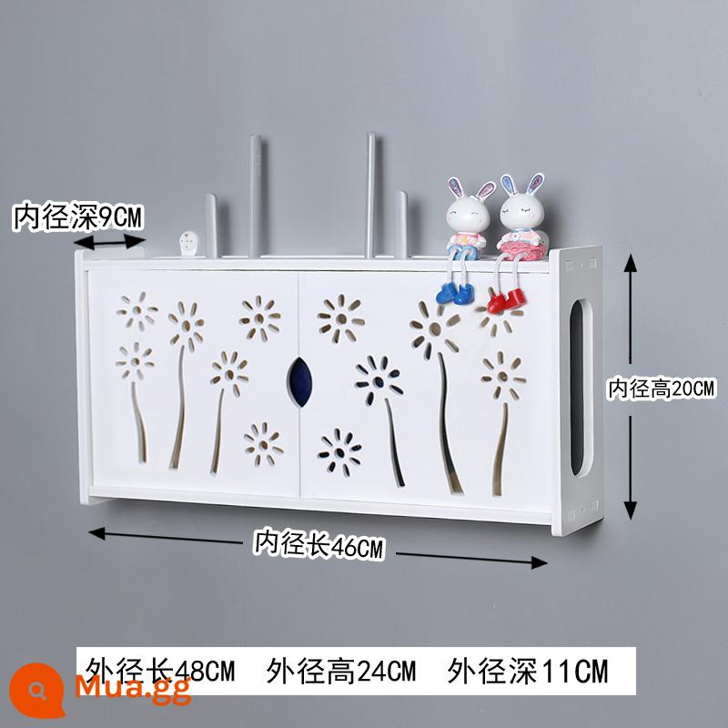 Bộ Định Tuyến Không Dây Hộp Bảo Quản Wifi Treo Tường Vỏ Trang Trí Hộp Máy-Top Hộp Giá Đỡ Đục Lỗ Đèn Mèo Máy Tính Để Bàn - Cửa Đôi Sâu – Bồ Công Anh