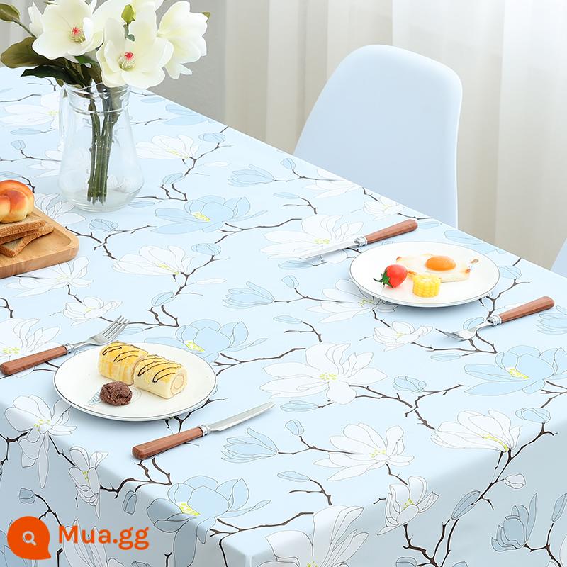 TableCloth Waterproof Oil and Waste Camer Team Sinh viên INS NORDIC Bàn đệm Net Red hình chữ nhật nhỏ mỹ phẩm nhỏ - Hoa mộc lan [Dầu chống ớt]