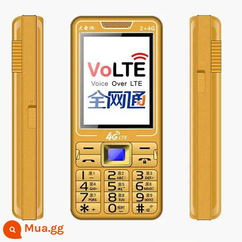 Điện thoại chờ siêu lâu cho người già, pin khủng, full Netcom 4G di động cho người già, Màn hình viết tay, âm lượng to, chữ to, voice king - Tất cả vàng Netcom 4G