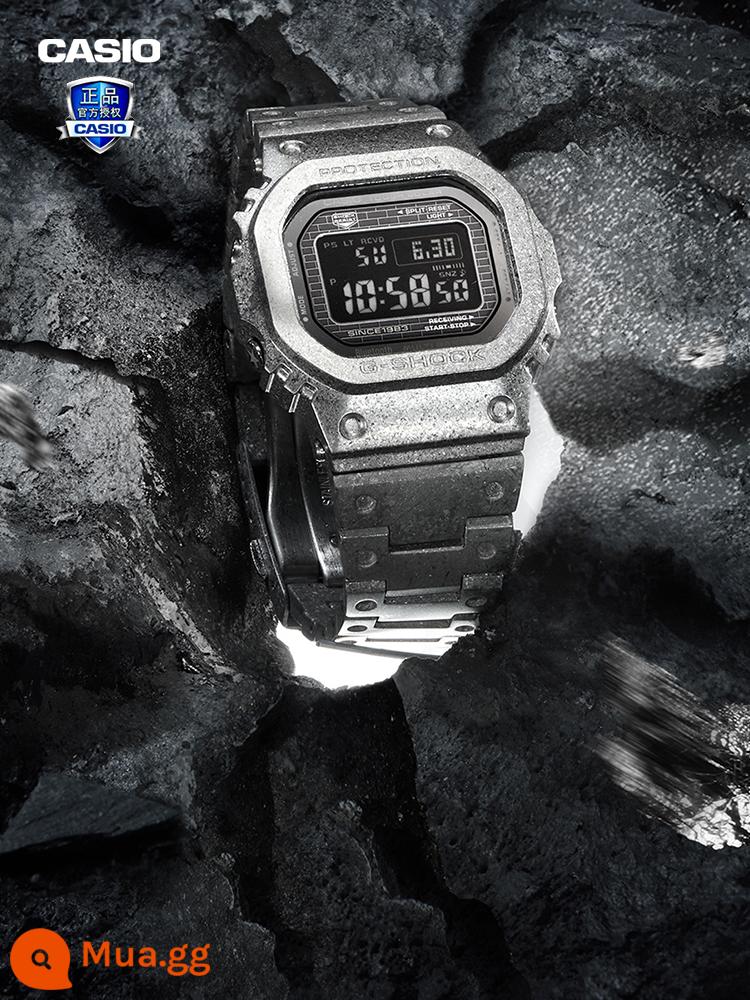 Đồng hồ CASIO nam nữ mặt vuông nhỏ vàng gạch năng lượng mặt trời giới hạn đồng hồ điện tử gshock bạc khối gmw-b5000 - GMW-B5000PS-1PRT [Phiên bản giới hạn kỷ niệm 40 năm]