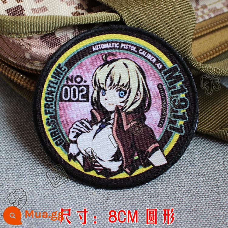 Girls Frontline Velcro Chapter In Armband Gun Girl Hai chiều Ba lô Sticker Griffin 404 Squad Morale Chapter - M1911[tròn 8cm]