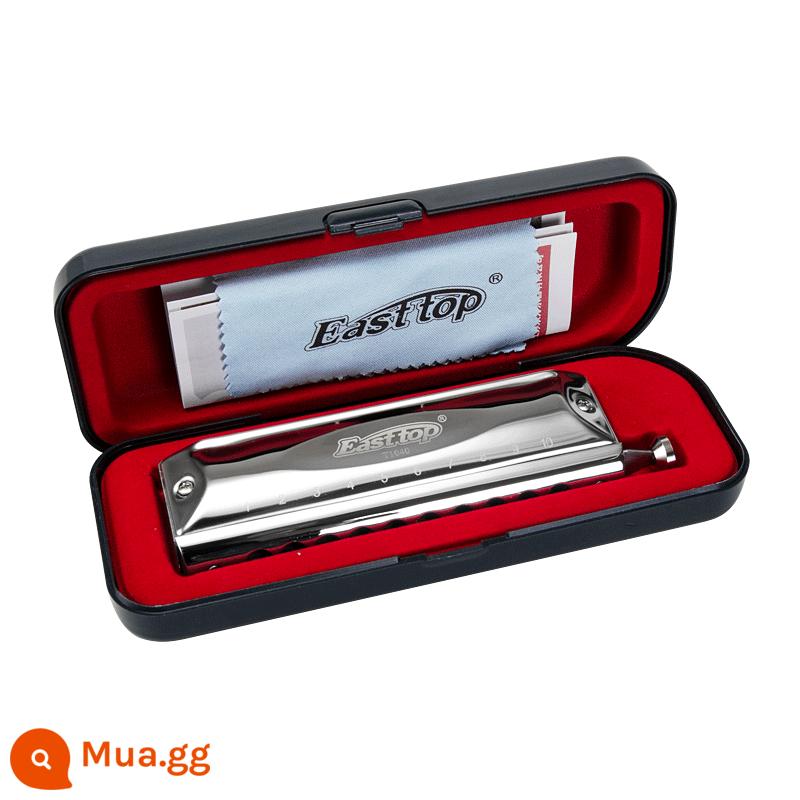 EASTTOP Oriental Ding mười lỗ 16 lỗ chơi chuyên nghiệp chromatic harmonica 12 lỗ C tone người mới trưởng thành người mới bắt đầu - Thang âm 10 lỗ Dongfang Ding [khuyên dùng cho người mới bắt đầu]