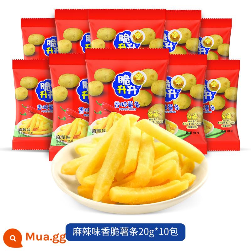 Giòn lít lít giòn Khoai tây chiên gói nhỏ khoai tây chiên 200g snack văn phòng bình dân hải hoàng thực phẩm giòn nguyên kho - Hương cay 10 túi